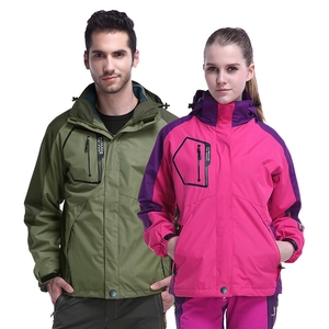 3-In-1 Waterproof Outdoor Jacket With Detachable Fleece Lining Windproof Thermal Hooded Coat For Men Women Hiking Skiing Sportswear