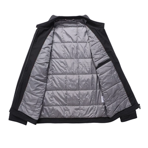 Business casual winter jacket for men with warm quilted lining and classic turn-down collar