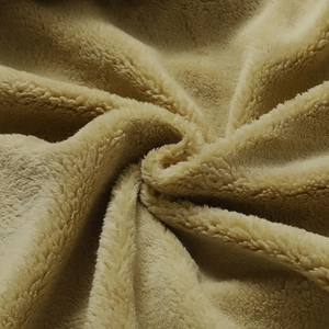 Men's khaki winter jacket with warm thick fleece lining texture and soft cotton material