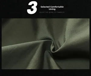 Detail shot of premium dark green cotton fabric lining with selected quality texture
