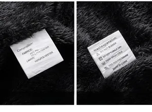 Detailed fabric label showing 45% PU and 55% polyester content for thermal men's jacket