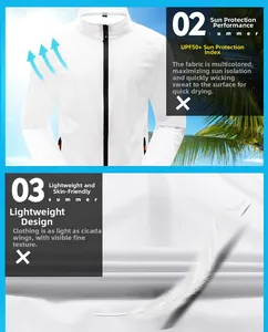 Detail showing ultra-lightweight UPF 50+ sun protection fabric with breathable texture