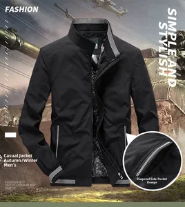 Detail of men's casual jacket showing striped ribbed cuffs and side pocket craftsmanship