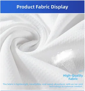 Close-up of white breathable honeycomb mesh fabric with lightweight cooling texture