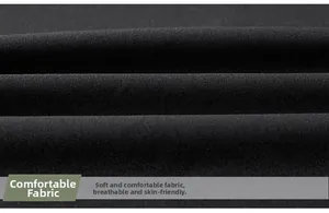 Detailed macro view of black stretch fabric texture for men's casual autumn jacket