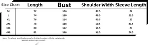 Detailed size chart for men's short sleeve shirt showing measurements from M to 4XL