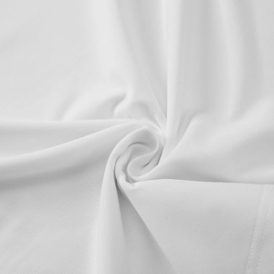 Close-up of white breathable mesh fabric showing texture for men's summer sports T-shirt