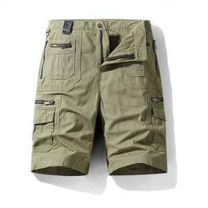 Herren Cargo-Shorts in Armeegrün mit mehreren Taschen und strapazierfähiger Baumwolle