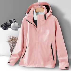 Outdoor Hooded Windbreaker Waterproof Windproof Breathable Casual Jacket Lightweight Coat For Hiking Camping Travel Couple Sportswear