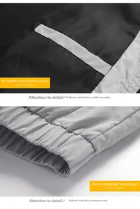 Detail der Innentasche und des elastischen winddichten Saums an der Herrenjacke