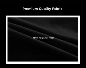 Close-up of high-quality black 100% polyester fabric texture on tactical cargo pants