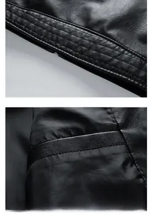 Detail view of men jacket showing neat stitching on back hem and inner pocket lining