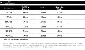 Detailed size chart for men's outdoor fishing vest showing M to 4XL measurements