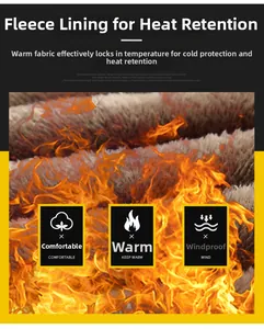 Gros plan sur la doublure polaire thermique épaisse montrant la texture de chaleur hiver