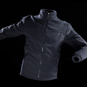 Detailed view of the warm fleece liner with full zipper and standing collar design