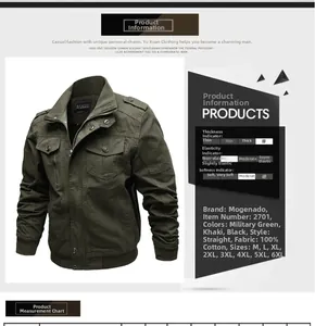 Detail view of military green cotton jacket showing the durable fabric and rib cuffs