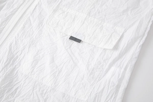 Men's breathable white sun protection jacket with lightweight fabric and pocket detail