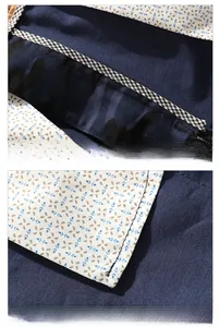 Detail view showing high-density pocket edging and internal sewing of men's cargo shorts