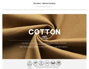 Macro texture of premium 100% cotton twill fabric for khaki M1942 vintage jackets