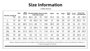 Detailed size guide for men autumn tracksuit set including hoodie and sweatpants