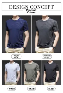 Multiple colors of men's quick-dry sports t-shirts with white shoulder stripe details