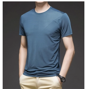 Detailed view of blue-grey ice silk fabric with diagonal textured jacquard pattern
