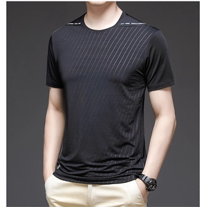 Detail of black ice silk shirt showing twill texture and white shoulder stitching stripes