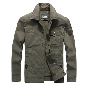 Veste de Travail Extérieur pour Hommes Mélange de Coton Multi Poches Utilitaire Manteau Décontracté Ample American Legend Automne