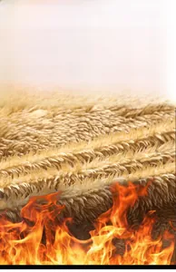 Close-up of brown thermal fleece lining with dense fibers for high heat retention
