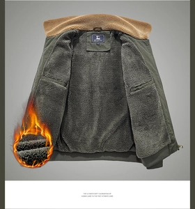 Detail of winter jacket showing thick fleece lining and warm thermal interior structure