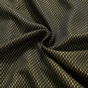 Veste légère pour homme en tissu noir tissé avec des motifs de pois dorés chic