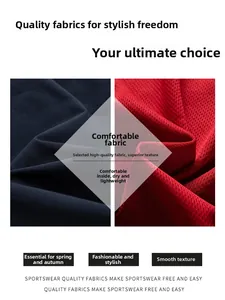 Macro detail of breathable red mesh and smooth navy fabric for lightweight men's jackets