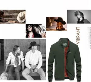Detail of dark green bomber jacket with warm lining and functional windproof fabric