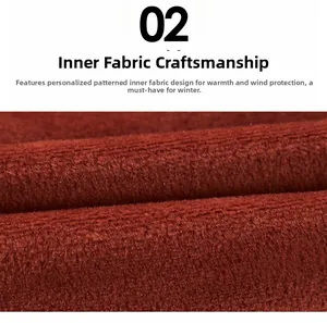 Detailed macro view of high-density thick red fleece lining for thermal jacket warmth