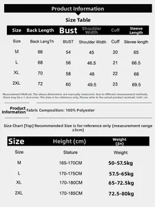 Size chart for men slim fit jacket with body measurements and weight recommendations