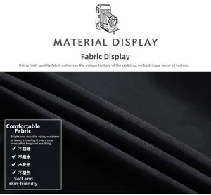 Detailed macro view of the black cotton camouflage jacket fabric showing texture and durability