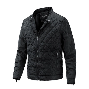 Giacca Trapuntata Leggera da Uomo Cappotto Imbottito Casual con Collo in Piedi Tinta Unita Capispalla con Cerniera per Autunno Inverno