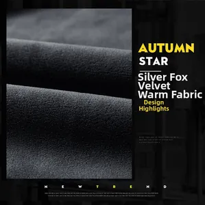 Close-up of premium black silver fox velvet lining for thermal men's vest warmth