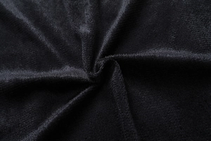 Close-up view of the thick black fleece lining texture for men's leather jacket