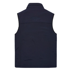 Gilet réversible bleu marine pour homme avec broderie Vogue Sport, veste de pêche plein air