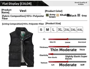 Detail of men's black corduroy vest featuring vertical texture and 95% polyester lining