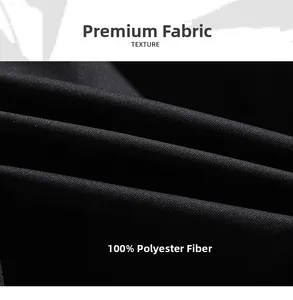 Macro texture detail of black twill 100% polyester fabric on these cargo pants