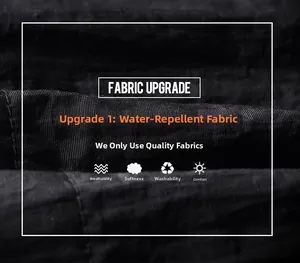Detail view of waterproof and breathable black fabric with high-quality knit texture