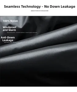 Detailed macro shot of 100% nylon seamless windproof fabric for down puffer vests