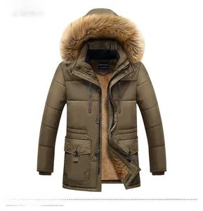 Detail view of winter parka featuring detachable fur collar and warm fleece lining
