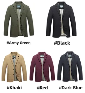 Giacche casual da uomo in cotone nei colori verde militare, nero, kaki, rosso e blu