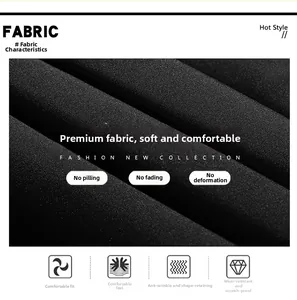 Dettaglio del tessuto twill nero con trama resistente ai graffi e ai pallini