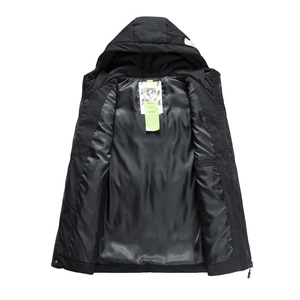 Gilet da uomo slim fit con cappuccio nero opaco e fodera interna lucida a contrasto