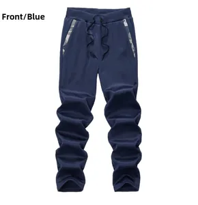 Détail de la taille du jogging bleu marine avec cordon et accents camouflage