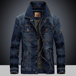 Men Cotton Blend Denim Jacket Retro Wash Casual Outdoor Coat With Multi Pockets Classic Turn Down Collar Long Sleeve Jean Outerwear